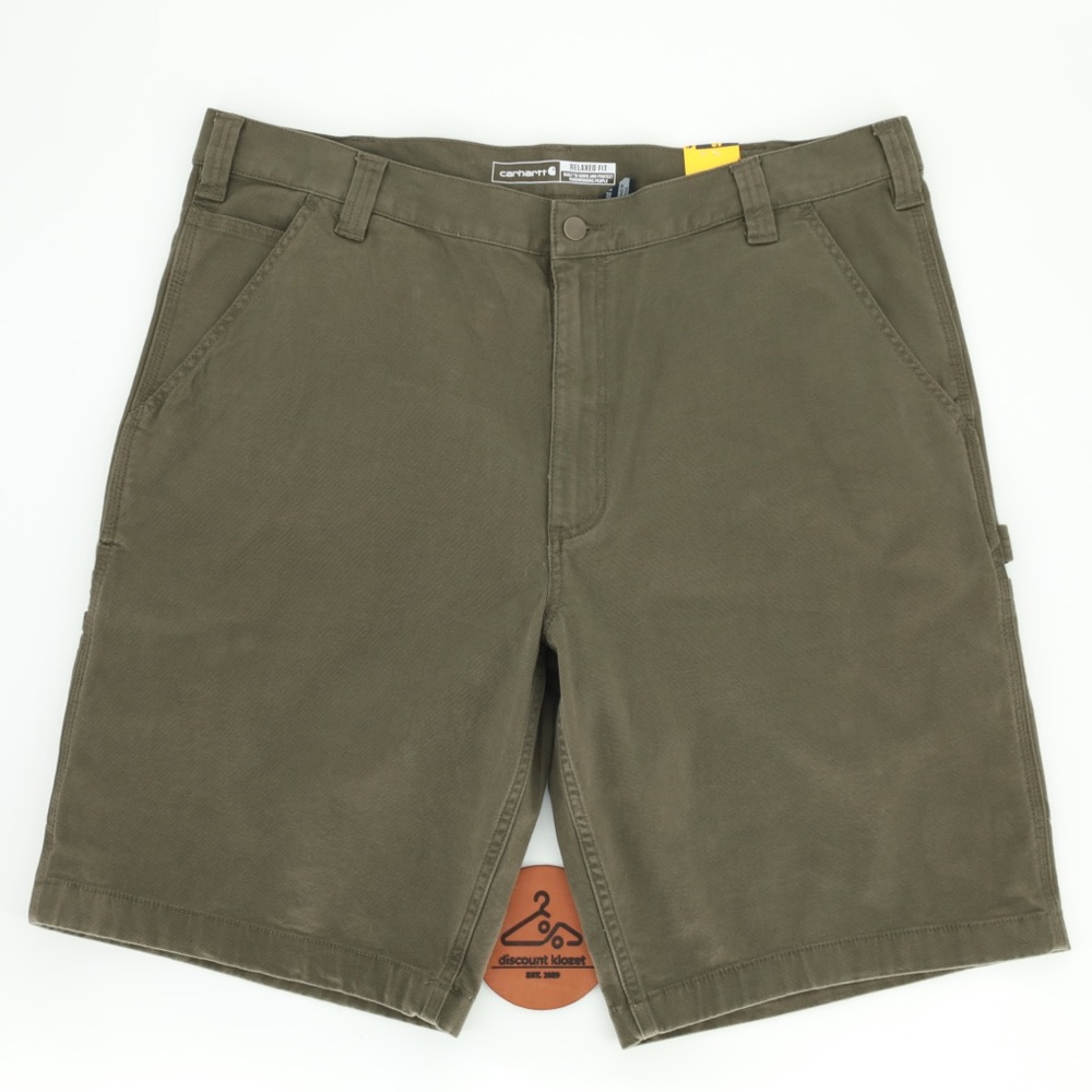 Carhartt Rugged Flex Relaxed Fit Canvas Utility Work Shorts Olive Size 40 NWT